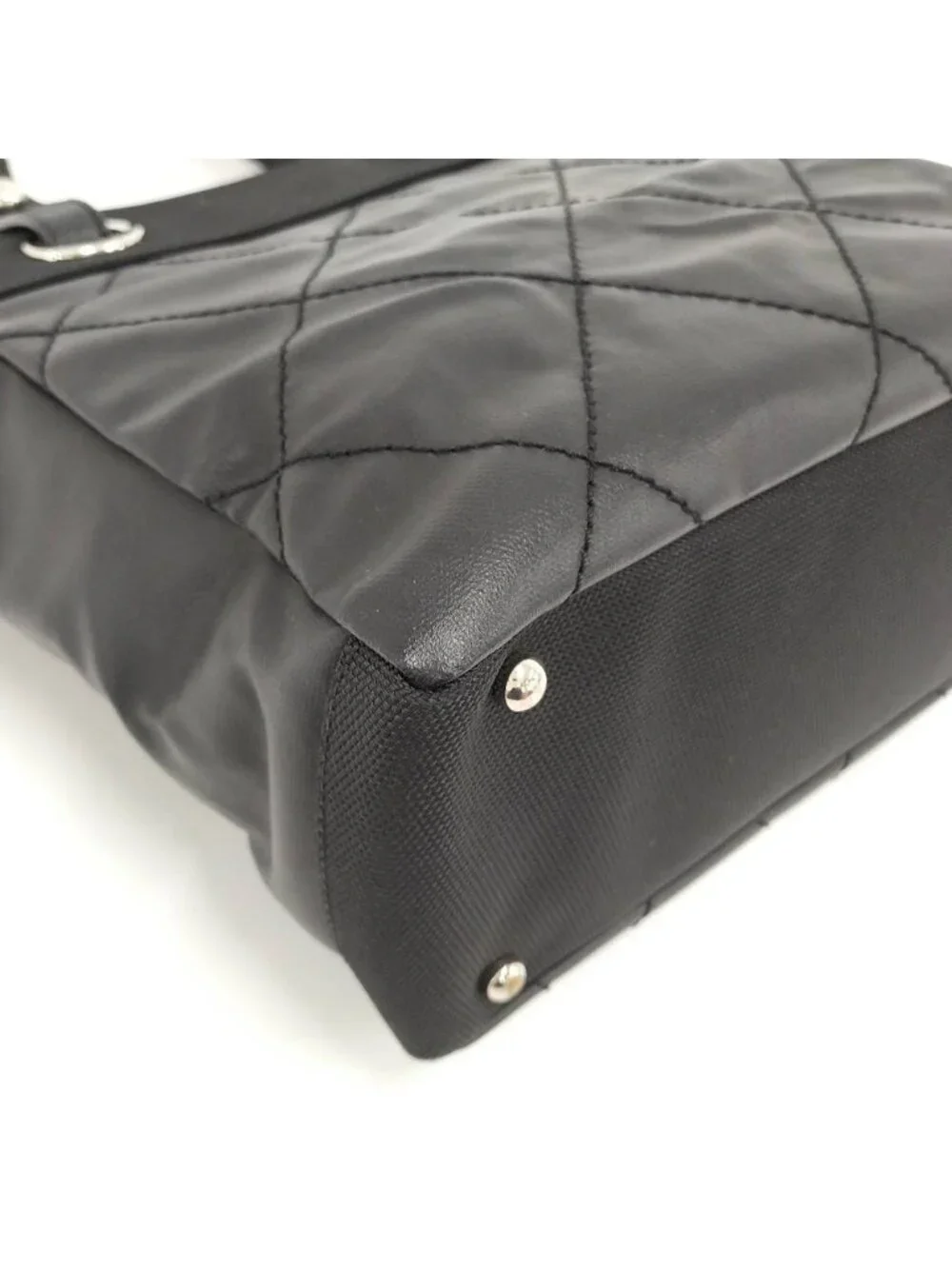 Chanel Paris Biarritz PM Tote Leather Black